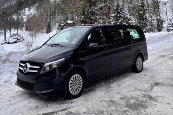 chauffeur transfert VTC Morzine Avoriaz van mercedes tout confort